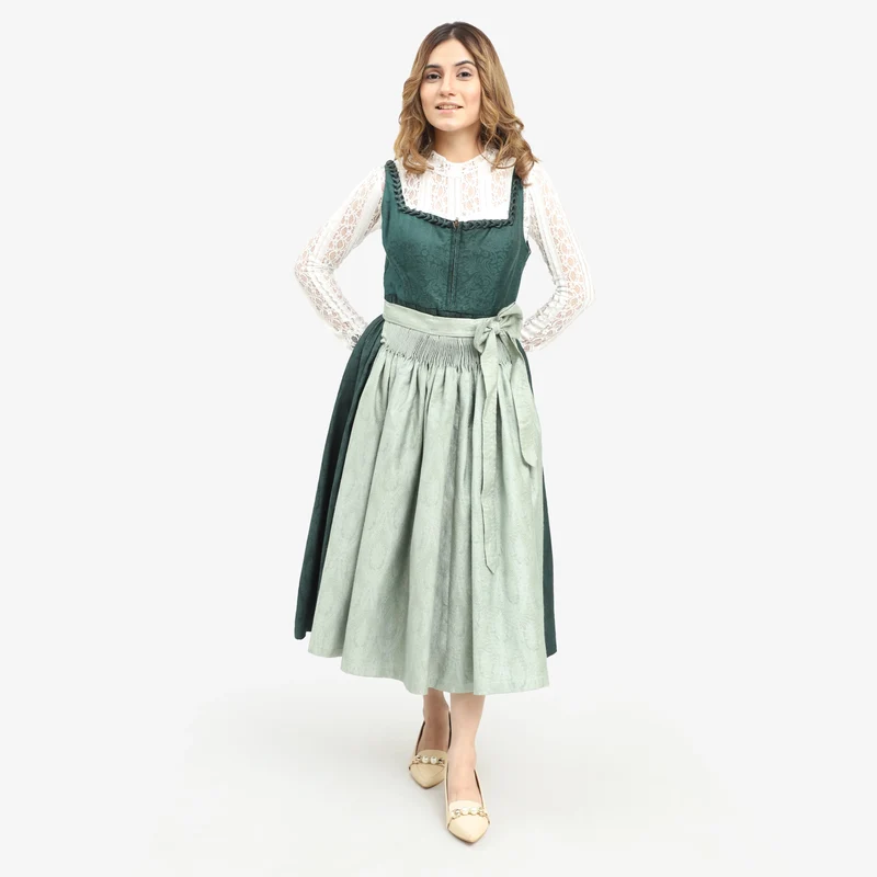 Bavarian Edition Green Midi Dirndl Dress