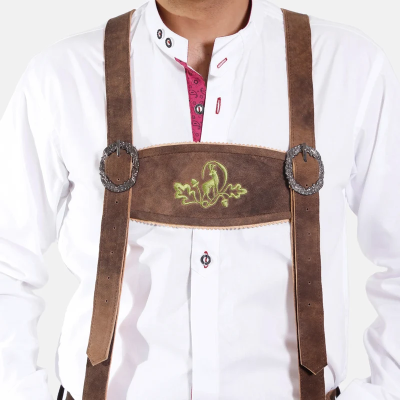 Russet Brown Bundhosen Suspenders