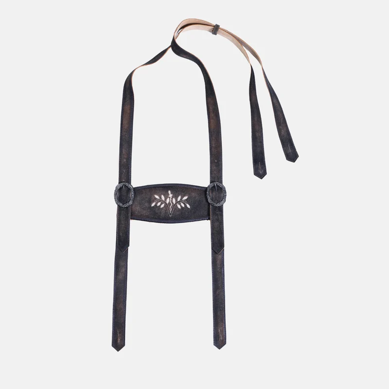 German Bundhosen Suspenders Vintage Brown
