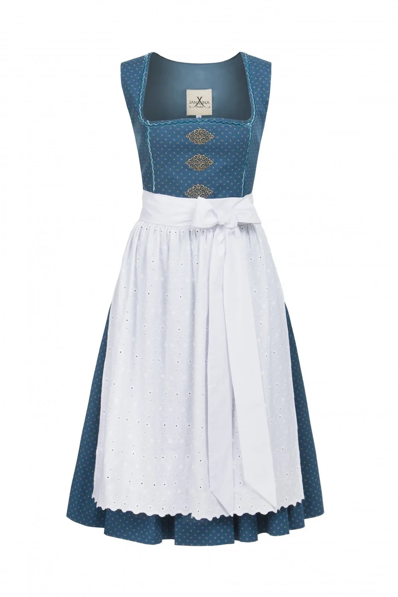 BW DIRNDL VINTAGE FLOWERS PETROL
