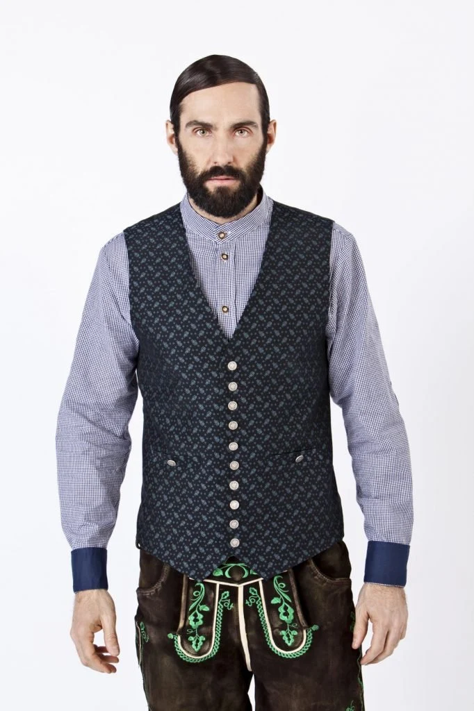 KAROHEMD SLIMFIT NAVY