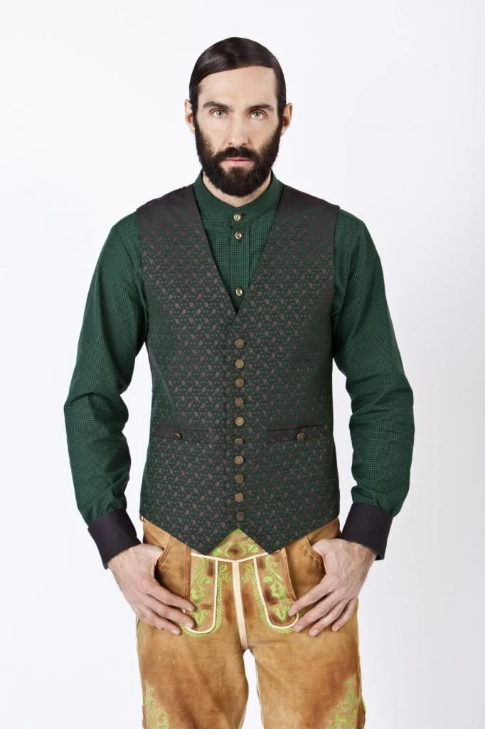 KAROHEMD SLIMFIT GRÜN/SCHWARZ