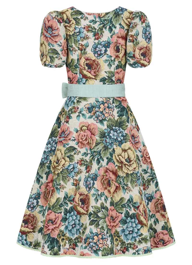 DIRNDL VINTAGE GOBELIN FLOWERS BEIGE/ LINDGRÜN
