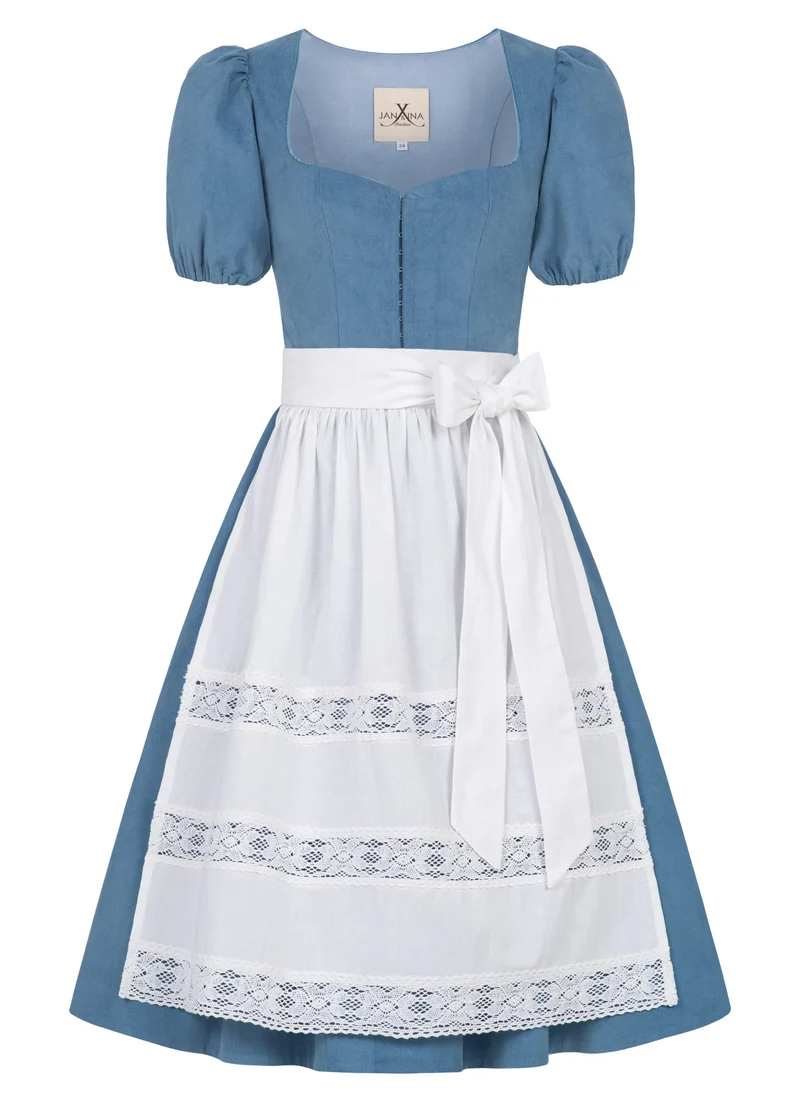 EINZELSCHÜRZE BAUMWOLLE TRADITION HÄKELSPITZE WEISS