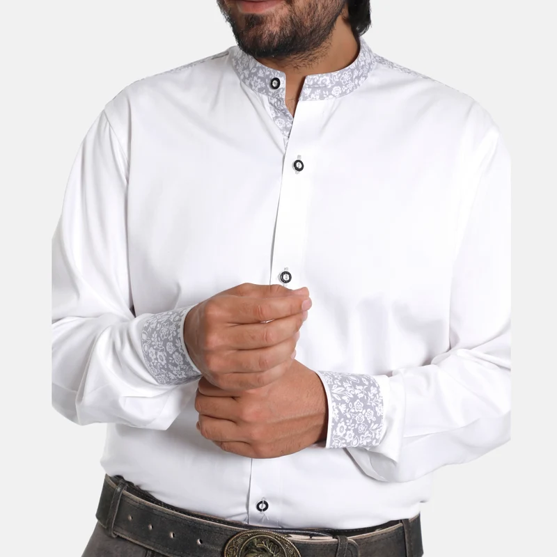 Mens Oktoberfest Shirt with Grey Florals