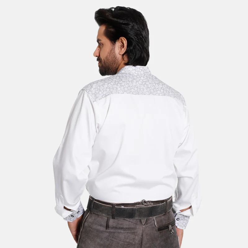Mens Oktoberfest Shirt with Grey Florals
