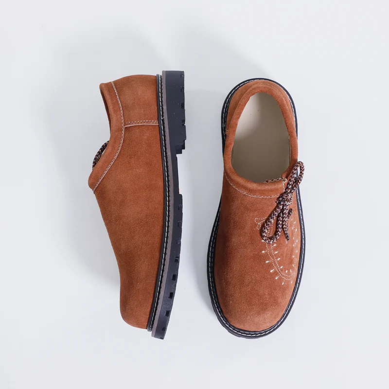 Authentic Lederhosen Shoes Men Deep Brown
