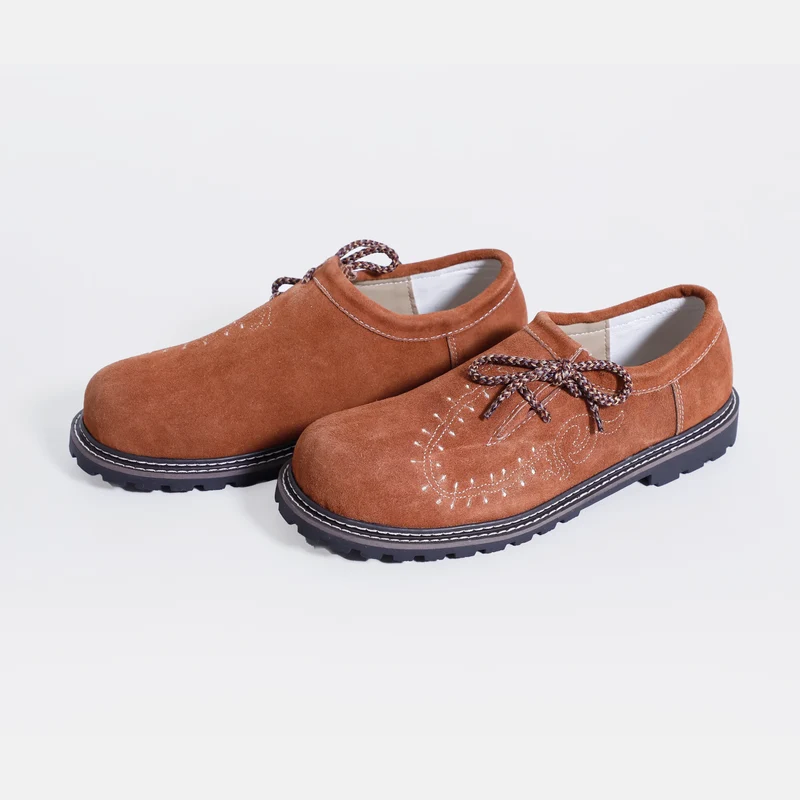 Authentic Lederhosen Shoes Men Deep Brown