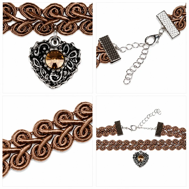 LUISIA® Halsband Kropfband "Editha" | Braun