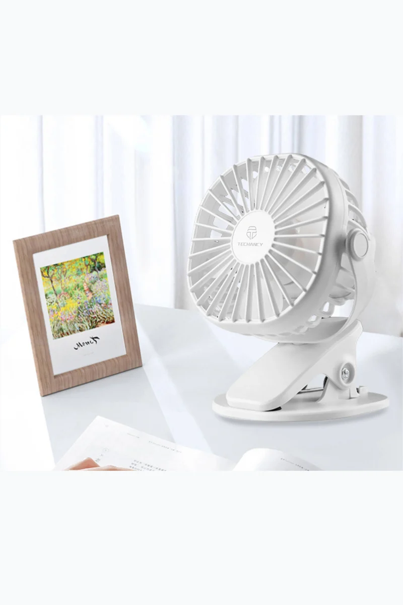 Clip-On-Tischventilator - über USB wiederaufladbar