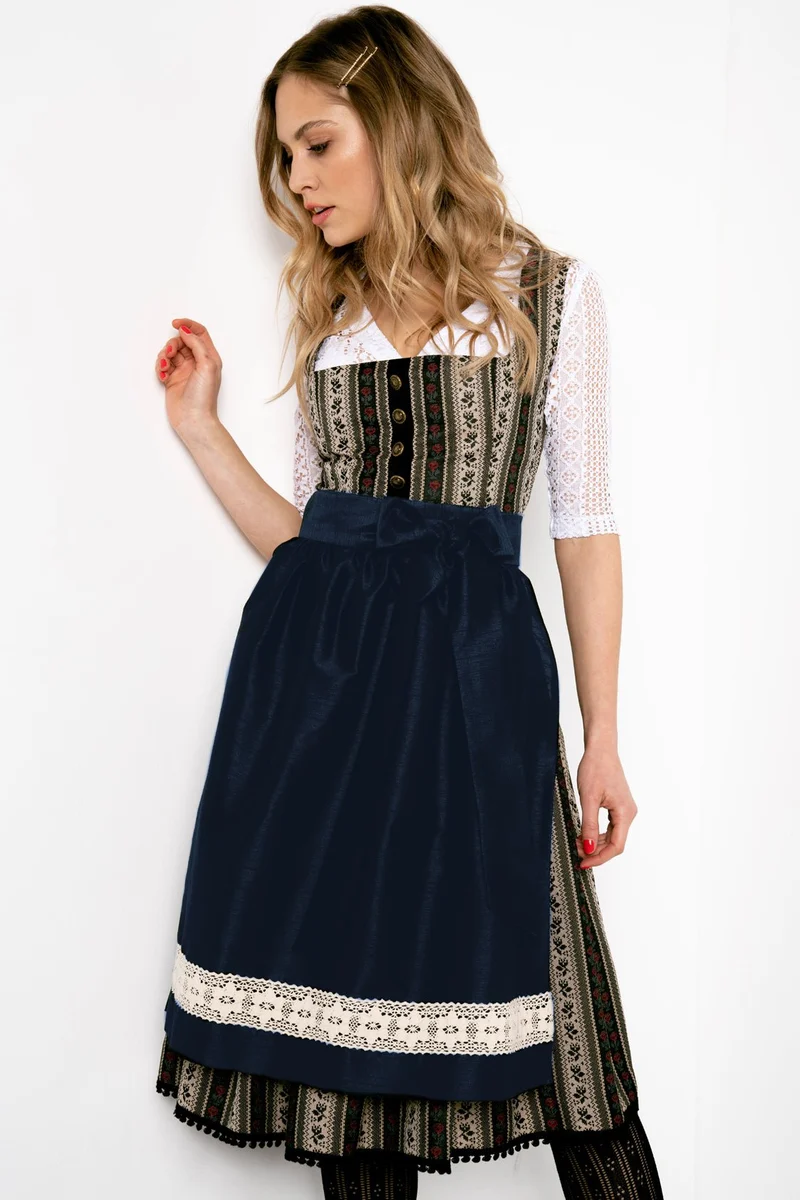 DIRNDLBLUSE HÄKELSPITZE V-AUSSCHNITT UND 3/4 ARM WEISS