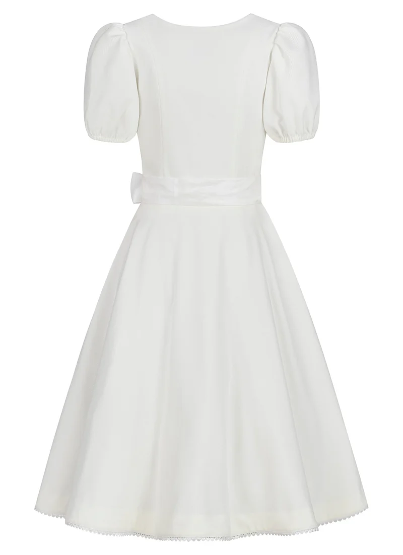 HOCHZEITSDIRNDL CORD FLARED HEART IVORY