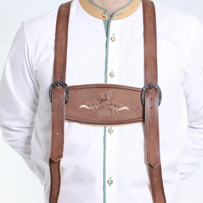 Rustic German Lederhosen Wild Brown