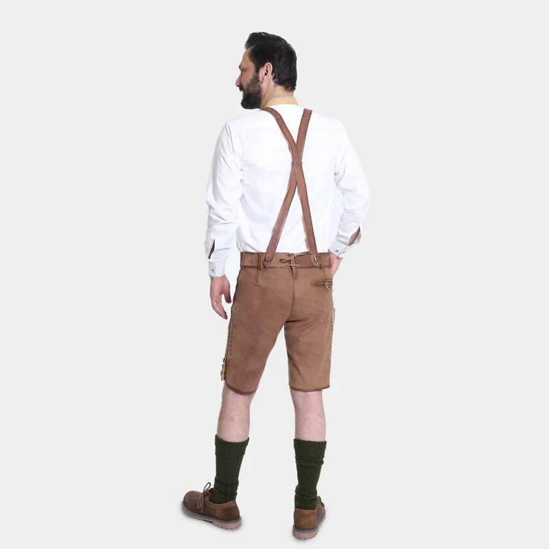 Rustic German Lederhosen Wild Brown