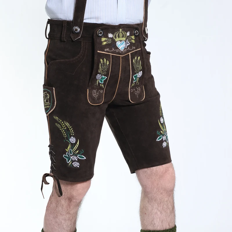 Dark Brown Authentic German Lederhosen