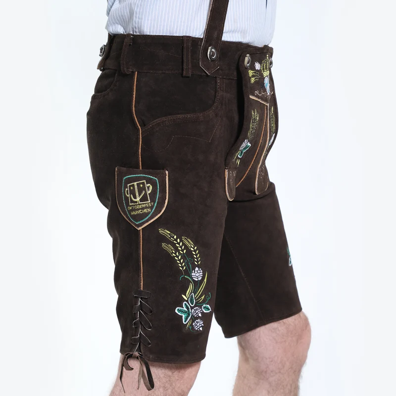 Dark Brown Authentic German Lederhosen