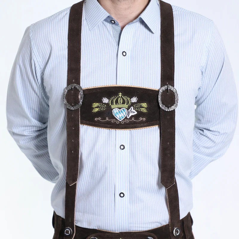 Dark Brown Authentic German Lederhosen