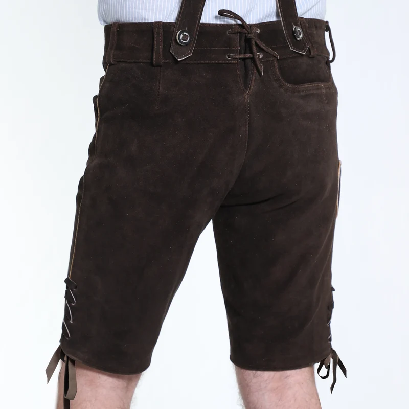 Dark Brown Authentic German Lederhosen