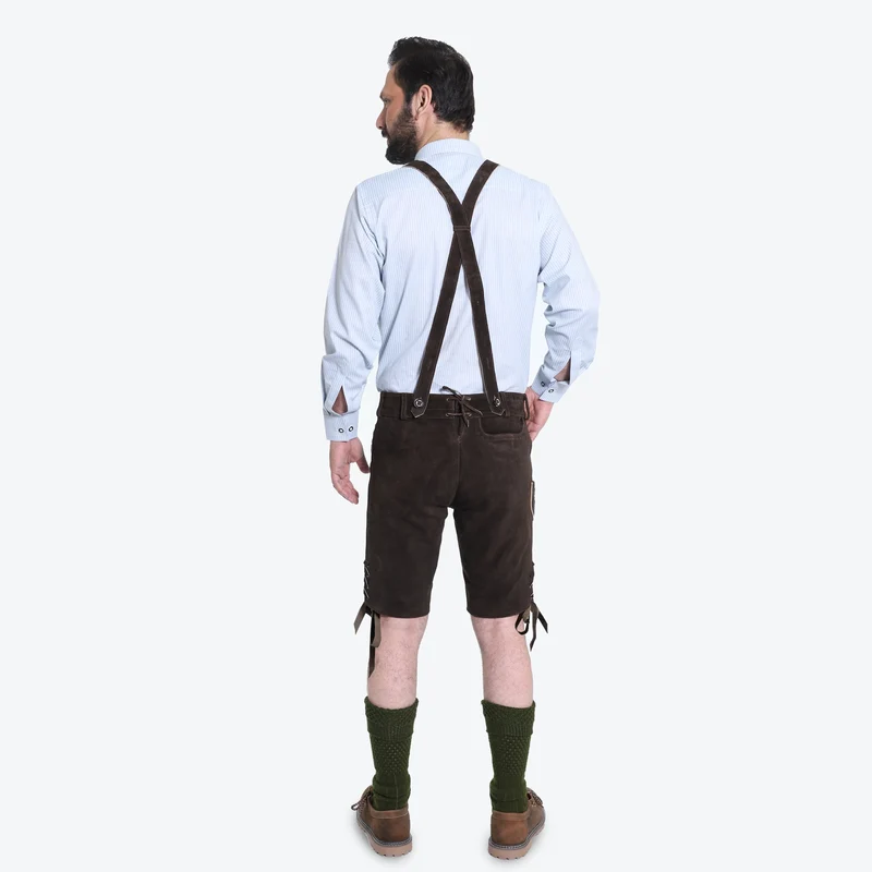 Dark Brown Authentic German Lederhosen