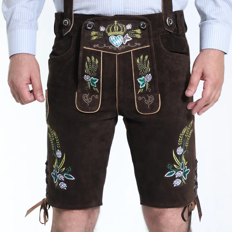 Dark Brown Authentic German Lederhosen