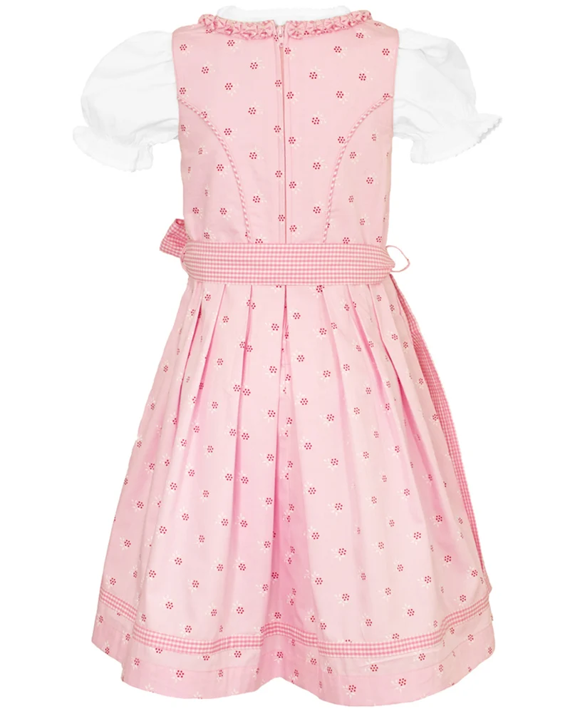 MADDOX Kinder Dirndl "Zillertal" 3-tlg. | Blümchen Rosa Weiß