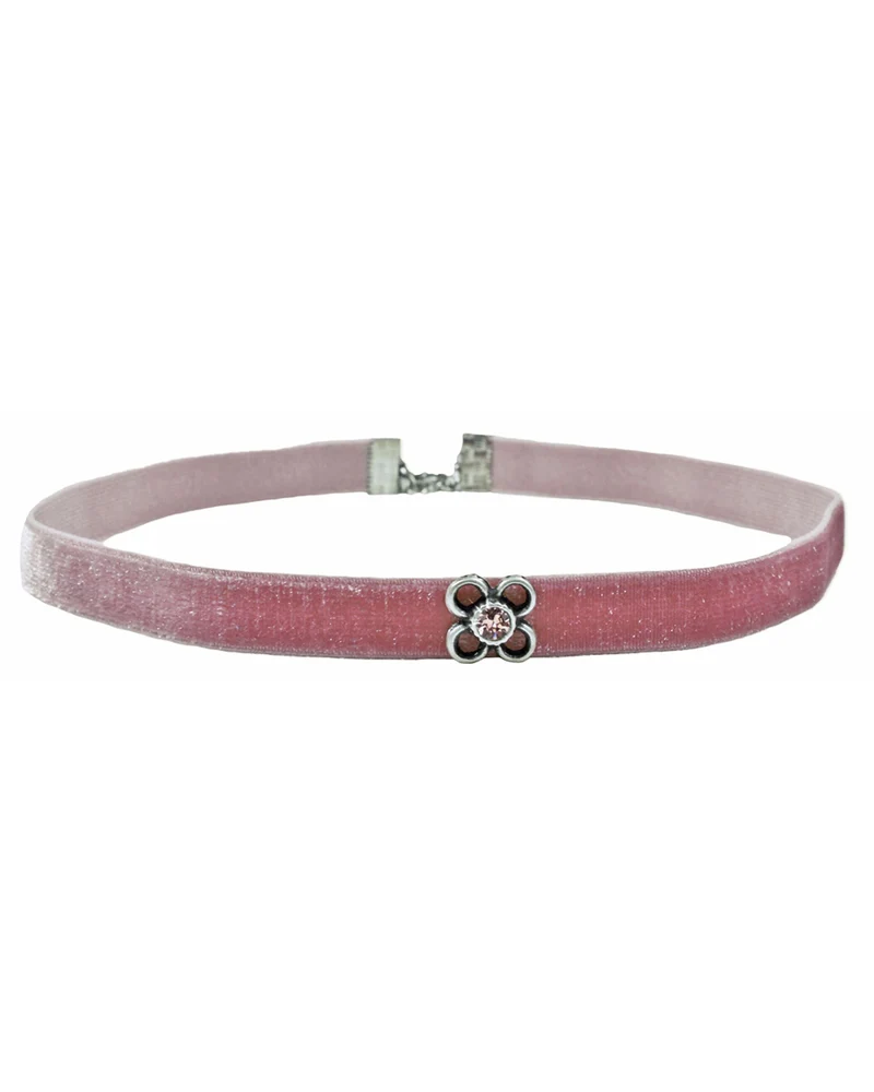LUISIA® Samt Kropfband "Ramona" mit Premium Kristall | Altrosa