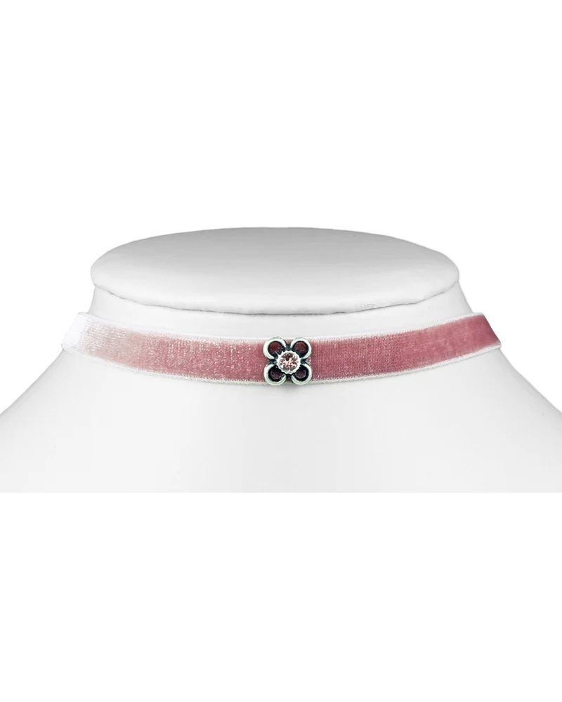LUISIA® Samt Kropfband "Ramona" mit Premium Kristall | Altrosa