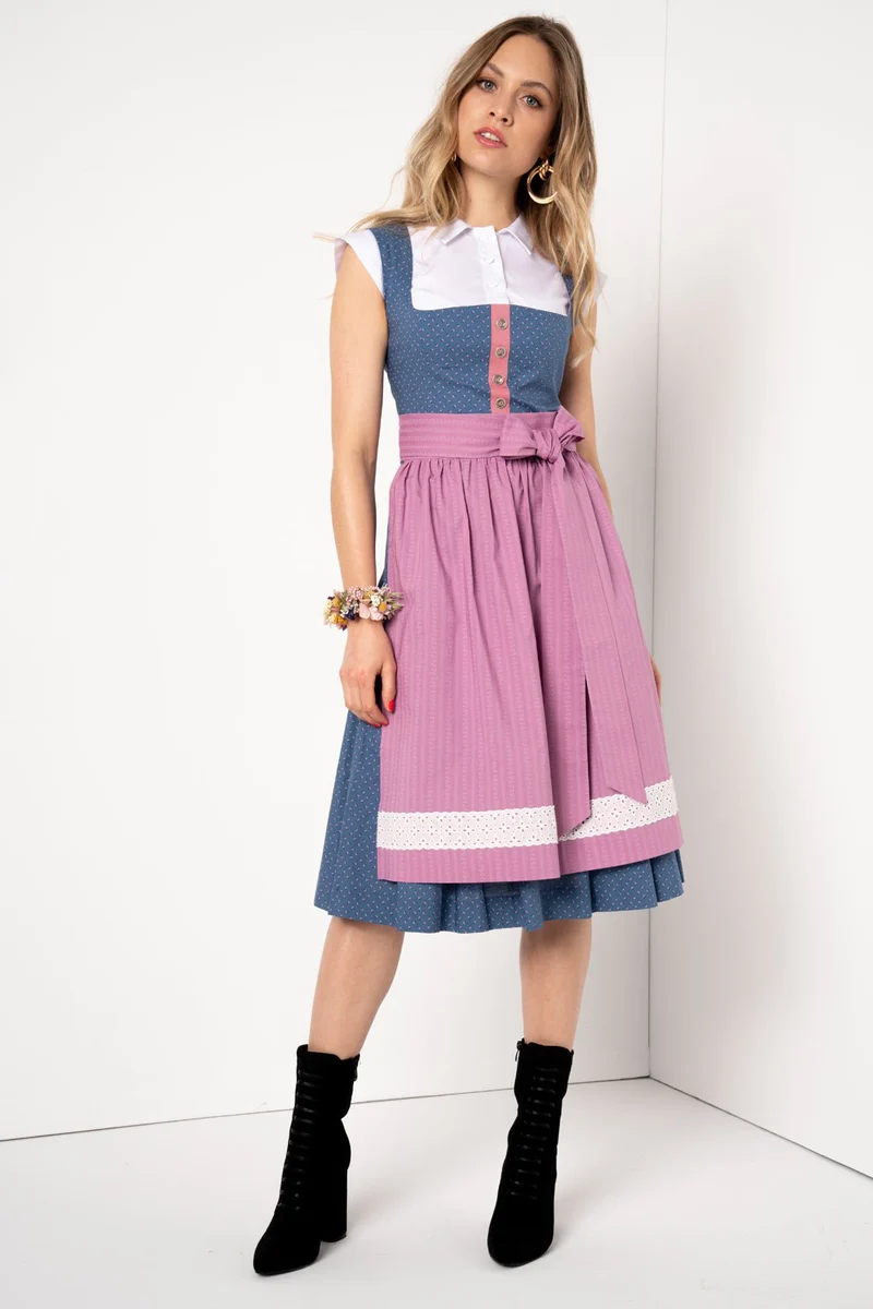 BW DIRNDL VINTAGE FLOWERS HORTENSIE