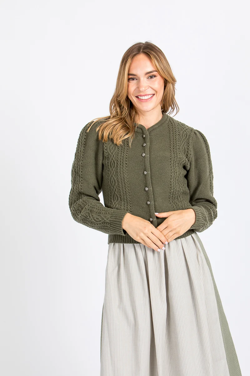 Berwin & Wolff Strickjacke 16226 olivgrün