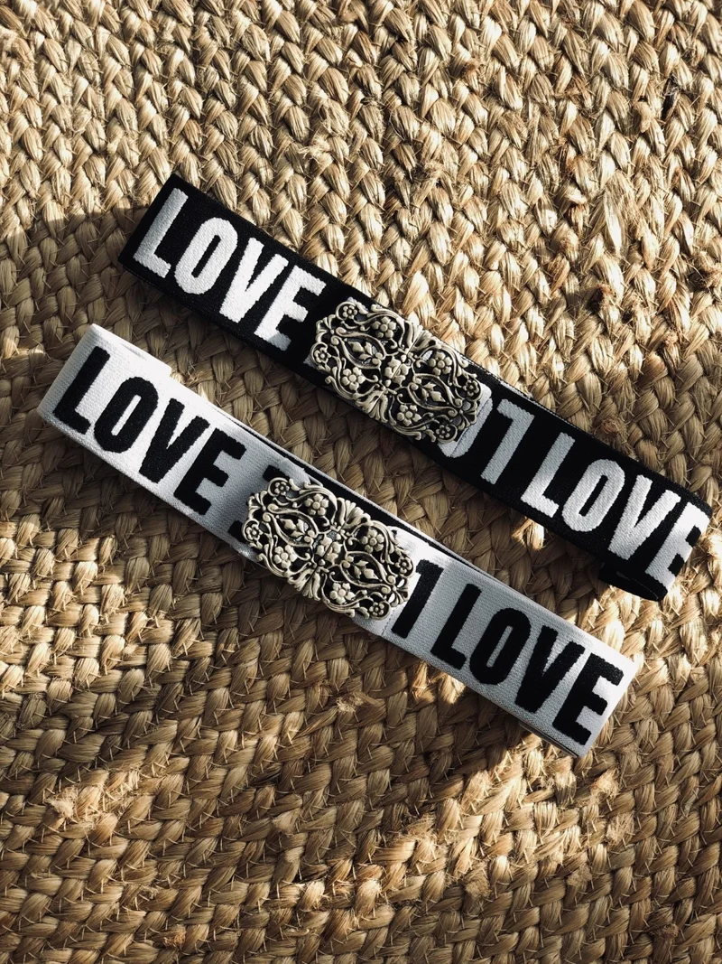 TRACHTENGÜRTEL STRETCH LOVE SCHWARZ SILBER