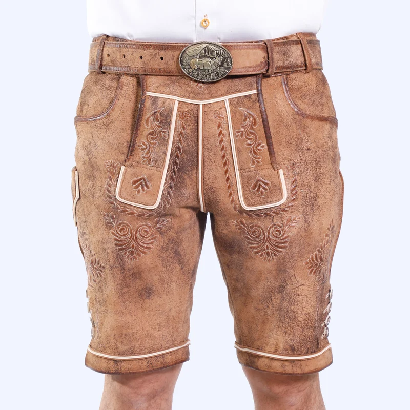 Camel Brown Traditional Men Lederhosen
