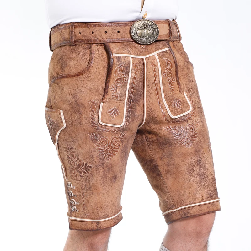 Camel Brown Traditional Men Lederhosen