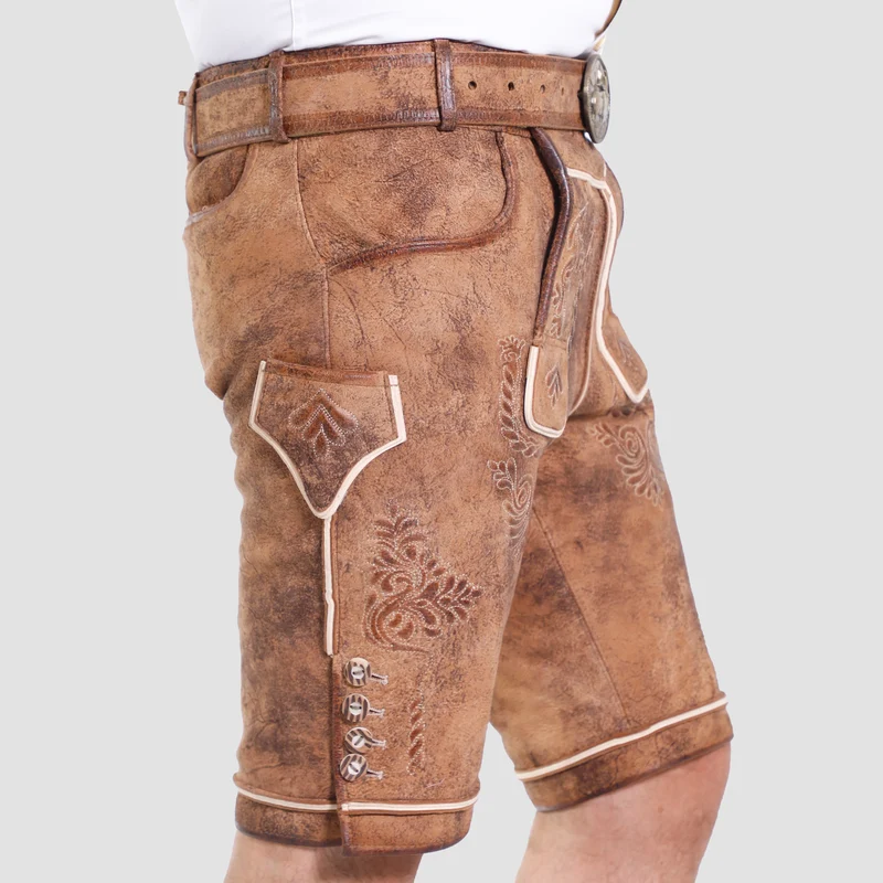 Camel Brown Traditional Men Lederhosen