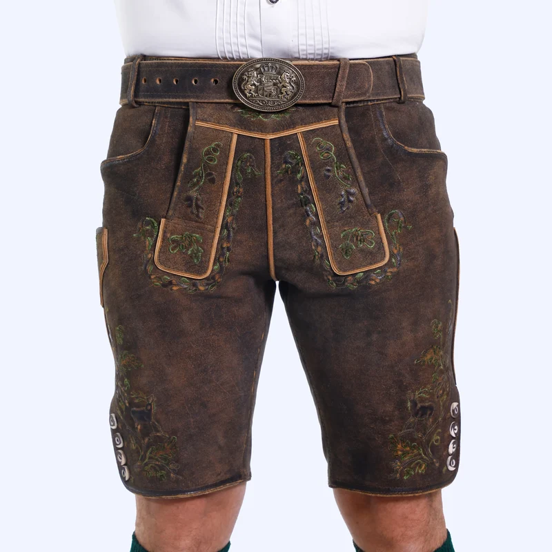 Vintage Lederhosen Brown textured