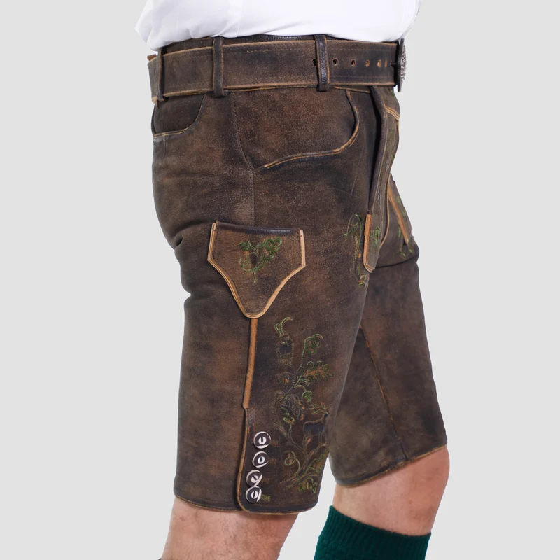 Vintage Lederhosen Brown textured