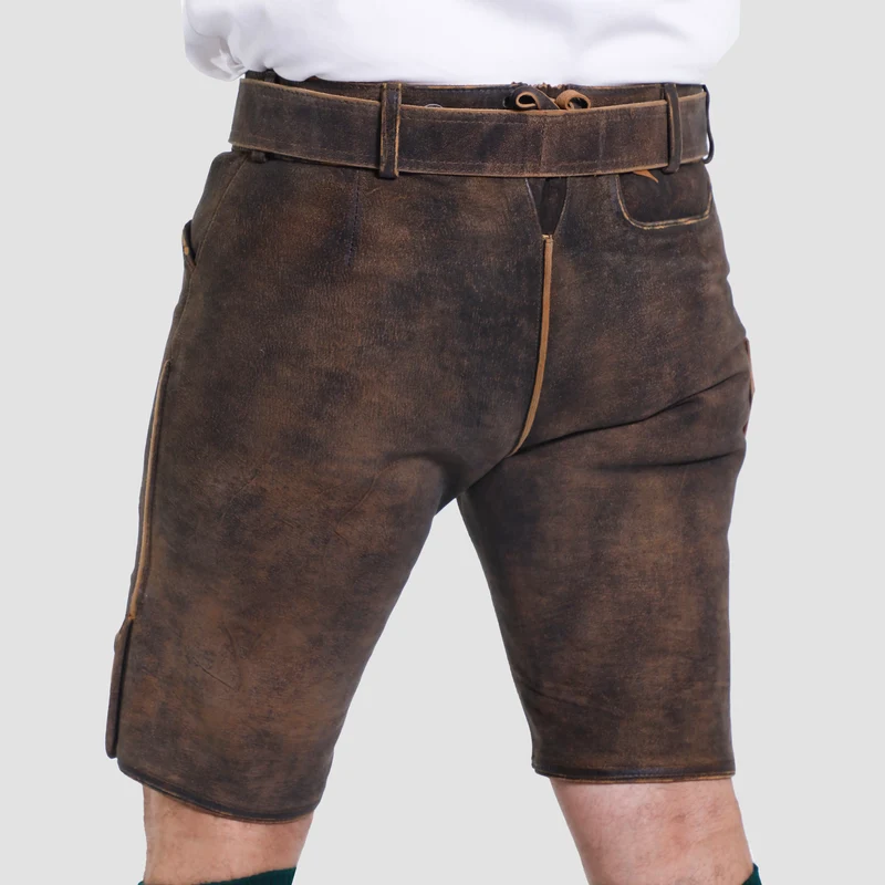 Vintage Lederhosen Brown textured