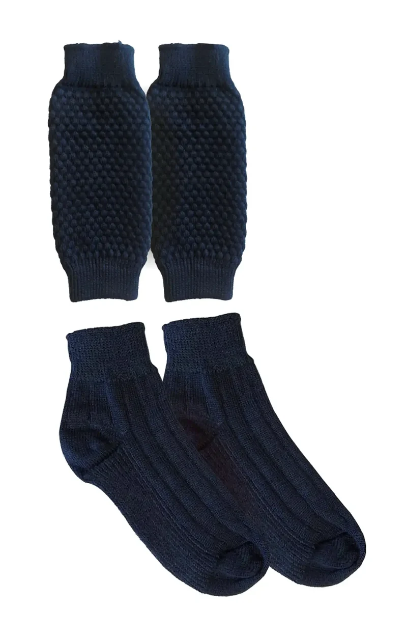 Folklore Socks for Authentic Mens Lederhosen in Blue