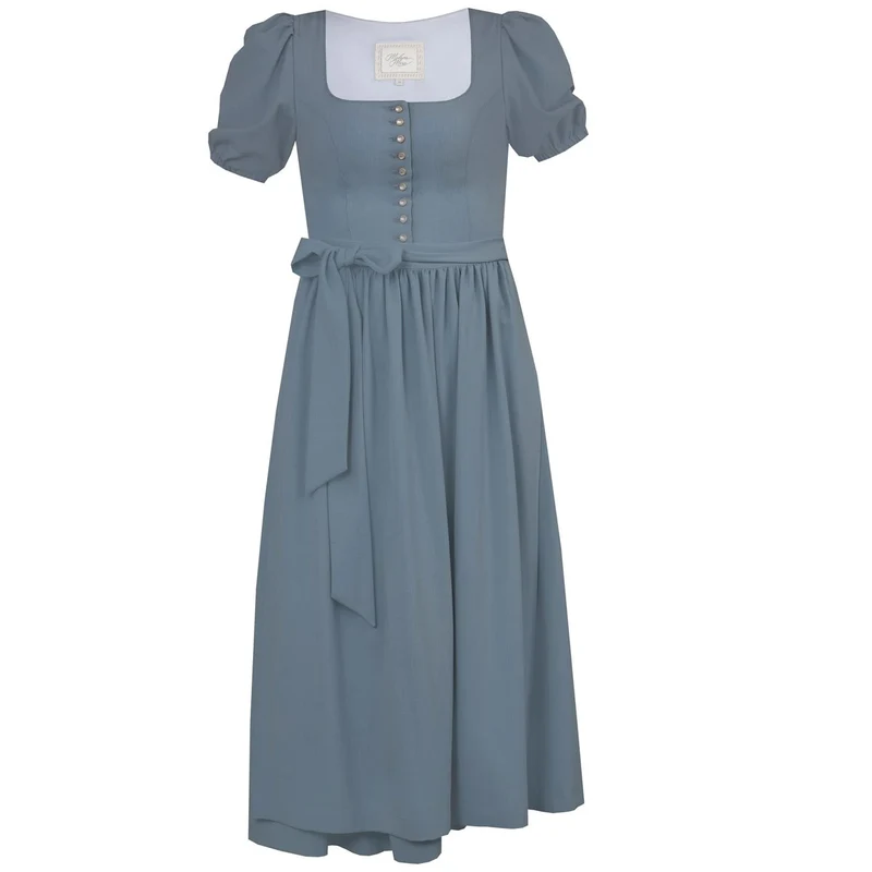 Madame Marie Dirndl Alisora Taubenblau Puffarm 75cm