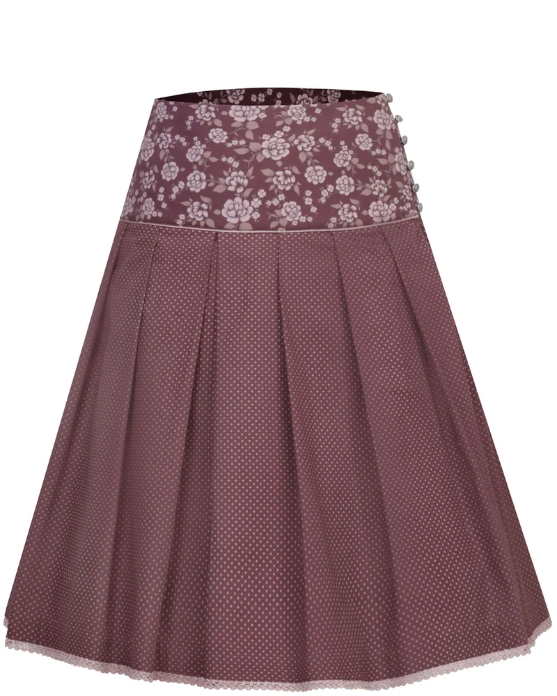 MarJo Damen Trachtenrock "Francesca" 58cm 697658 | Wine Rot