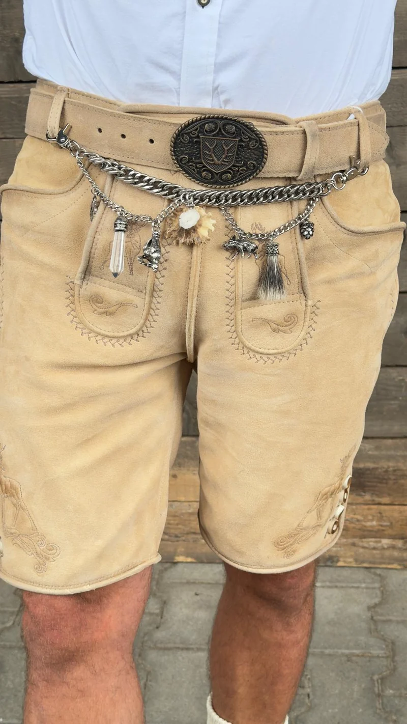 Lederhose THADDEUS mit Gürtel - Krüger Buam - 965472-000-0071