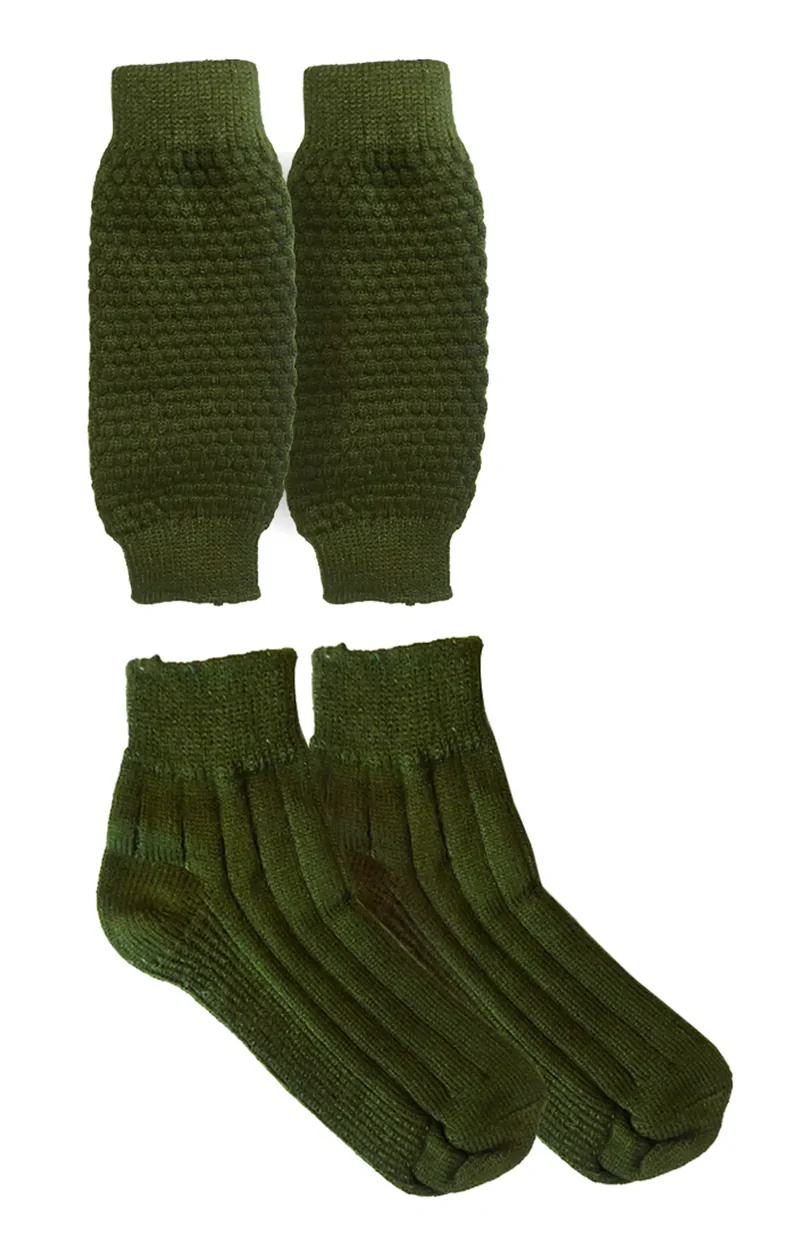 Parrot Green Trachten Mens Socks in Bavarian Style
