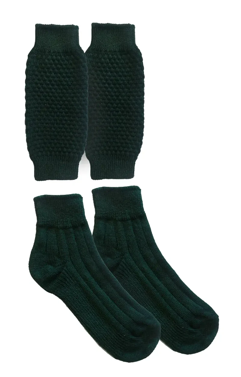 Oktoberfest Dark Green Traditional Folklore Socks for Men