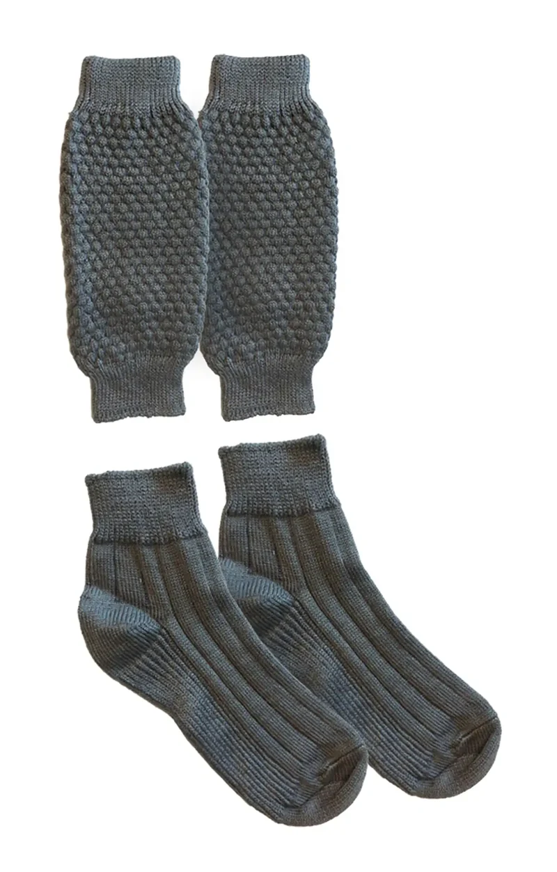 Charming Gray Folklore Socks with Bavarian Charm