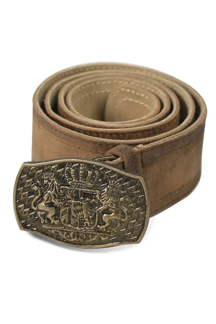Authentic German Brown Belt for Oktoberfest