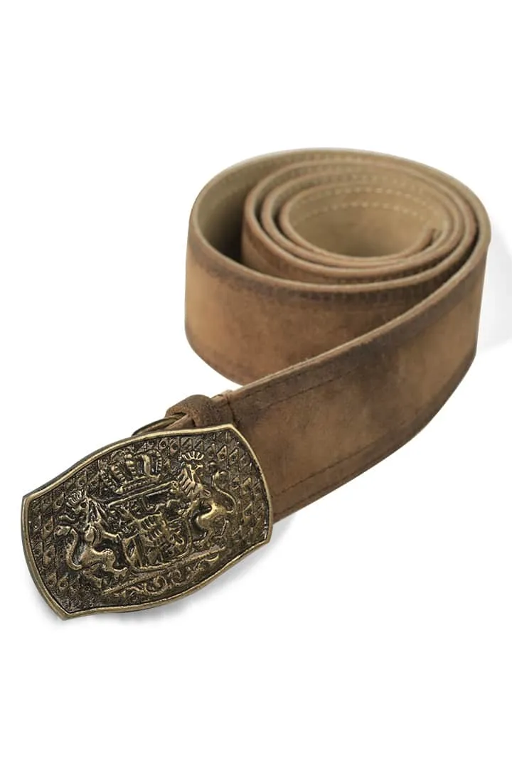 Authentic German Brown Belt for Oktoberfest