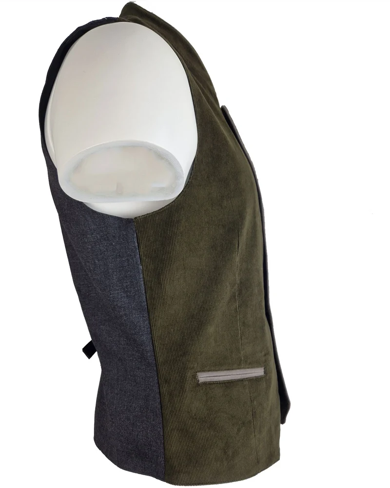 MADDOX Cord Trachten Weste "Dieter" | Moos