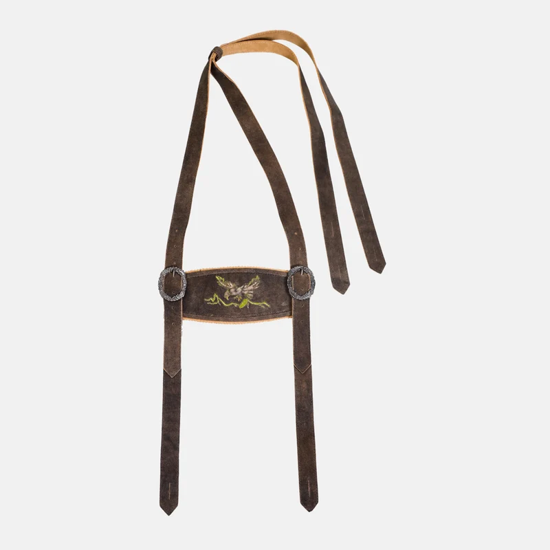 Forest Green Lederhosen Suspenders