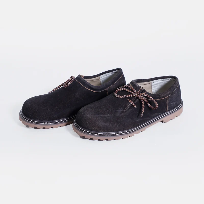Classic Charcoal Black Bavarian Shoes