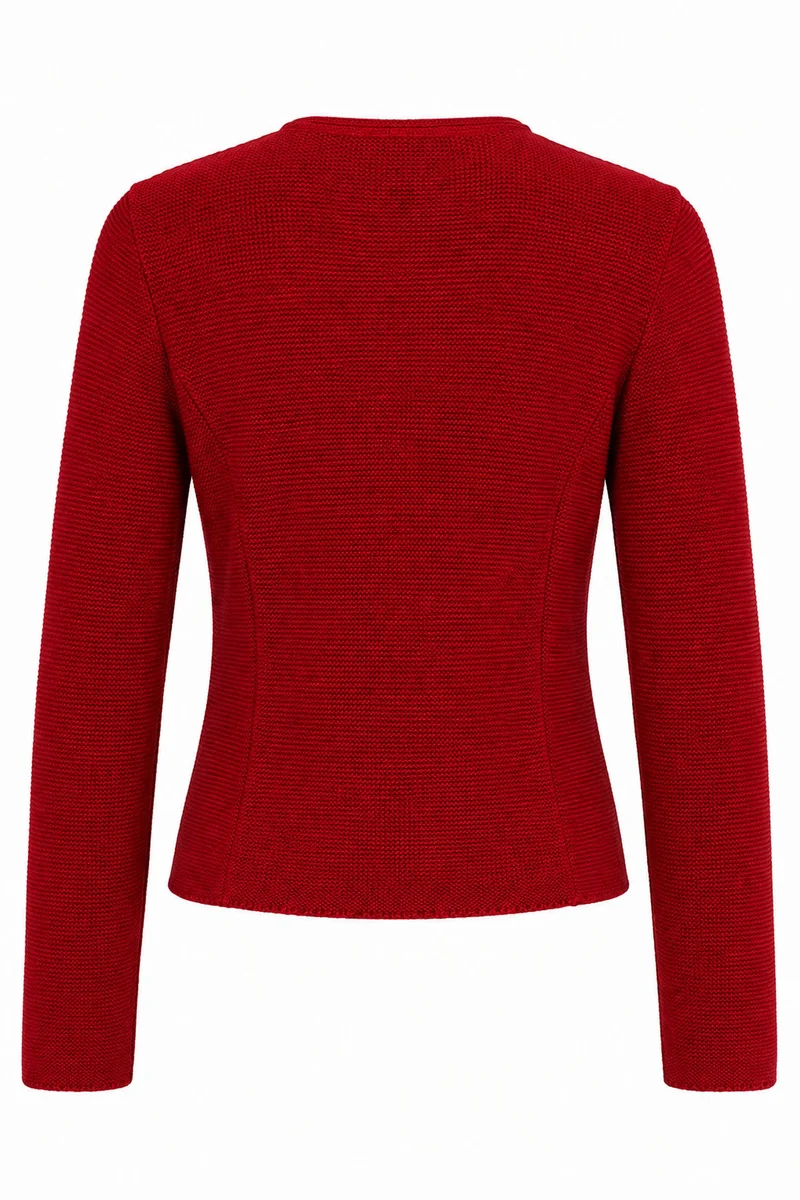 Isar-Trachten Damen Strickjacke "Saskia" 57102 | Rot