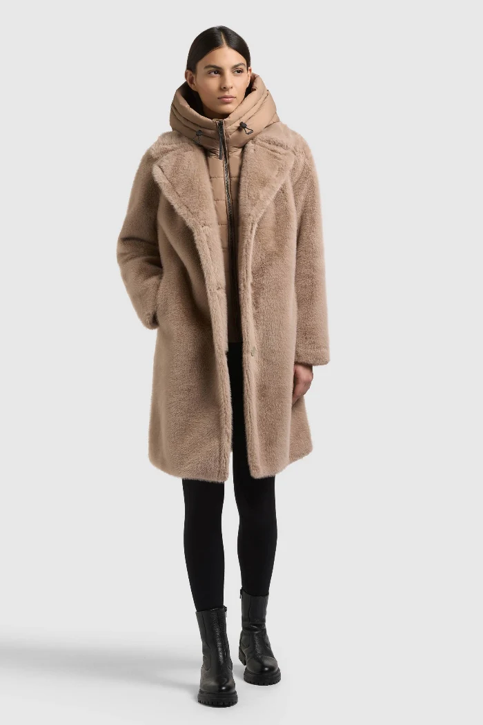 Khujo Teddymantel Fiza beige